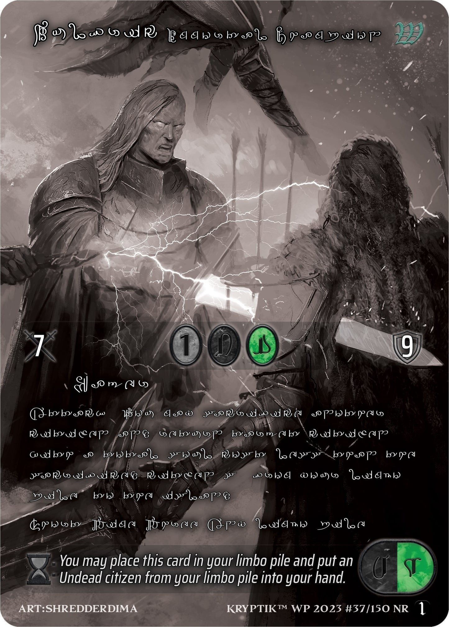 Wulfric Immortal Champion (Silver Kryptik Language) (37) [KPTGC] - Kryptik TCG Single