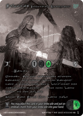 Wulfric Immortal Champion (Silver Kryptik Language) (37) [KPTGC] - Kryptik TCG Single