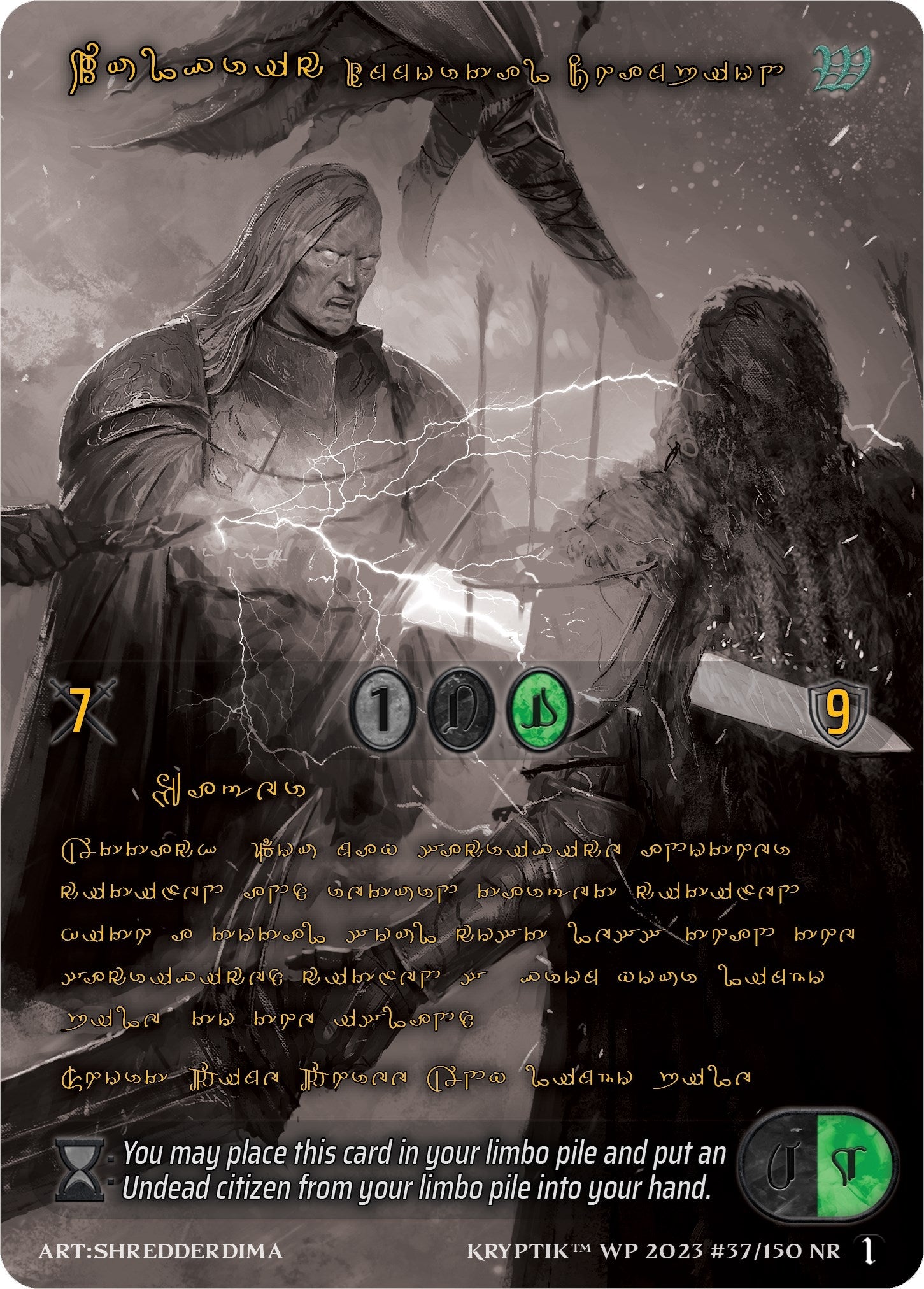Wulfric Immortal Champion (Gold Kryptik Language) (37) [KPTGC] - Kryptik TCG Single