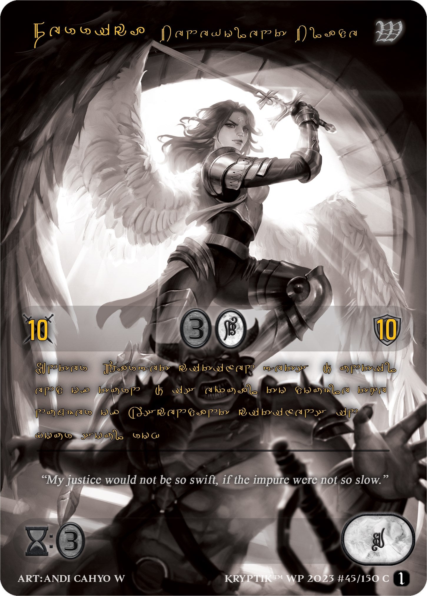 Ferrica Benevolent Blade (Gold Kryptik Language) (45) [KPTGC] - Kryptik TCG Single