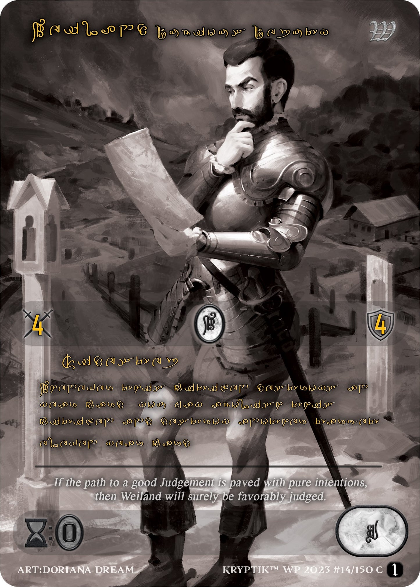 Weiland Dubious Deputy (Gold Kryptik Language) (14) [KPTGC] - Kryptik TCG Single
