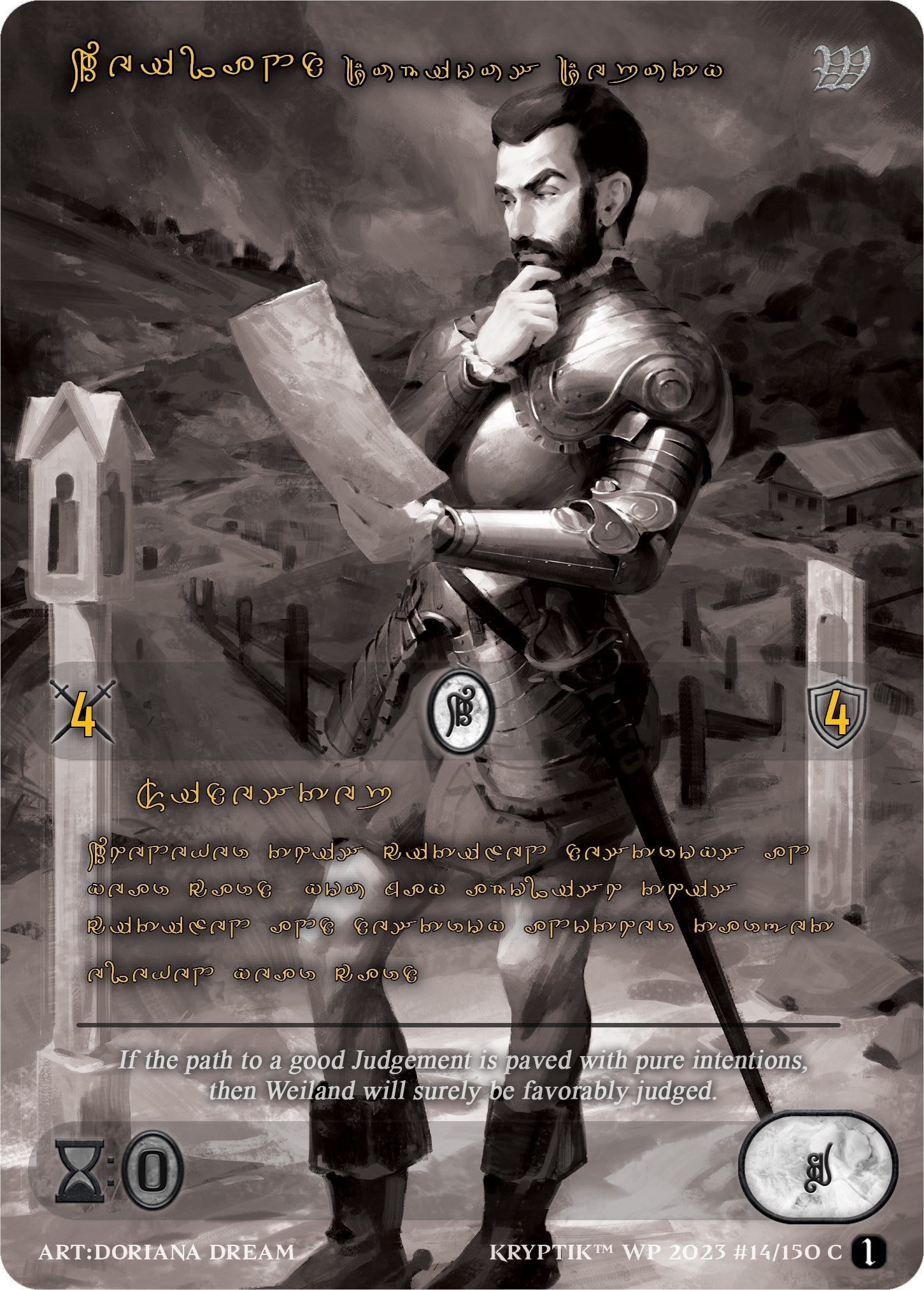 Weiland Dubious Deputy (Gold Kryptik Language) (14) [KPTGC] - Kryptik TCG Single