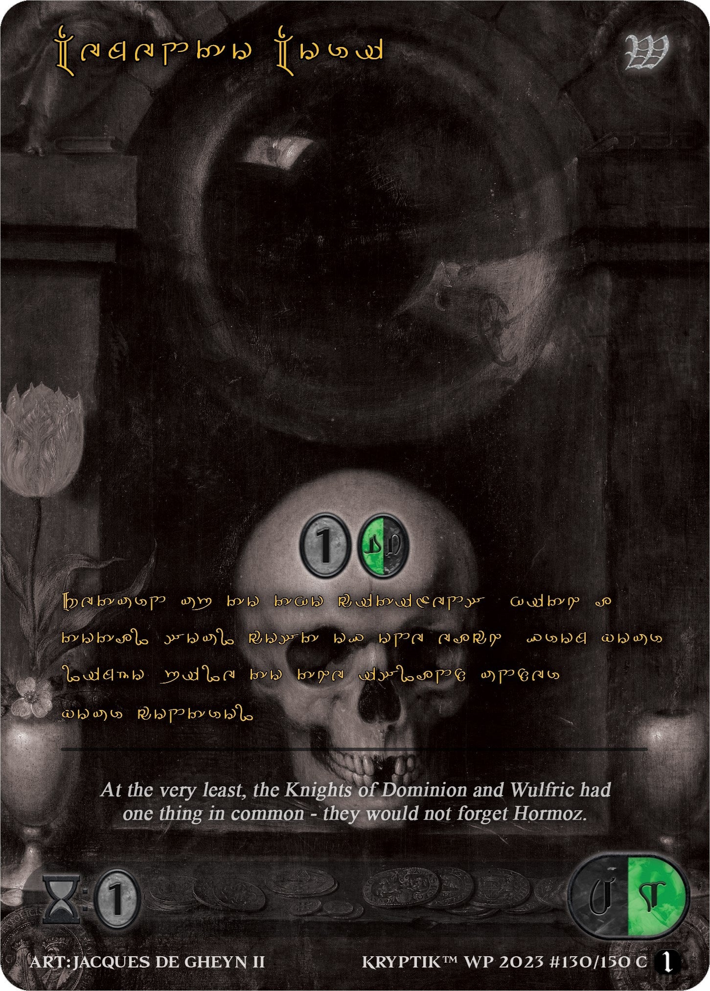Memento Mori (Gold Kryptik Language) (130) [KPTGC] - Kryptik TCG Single