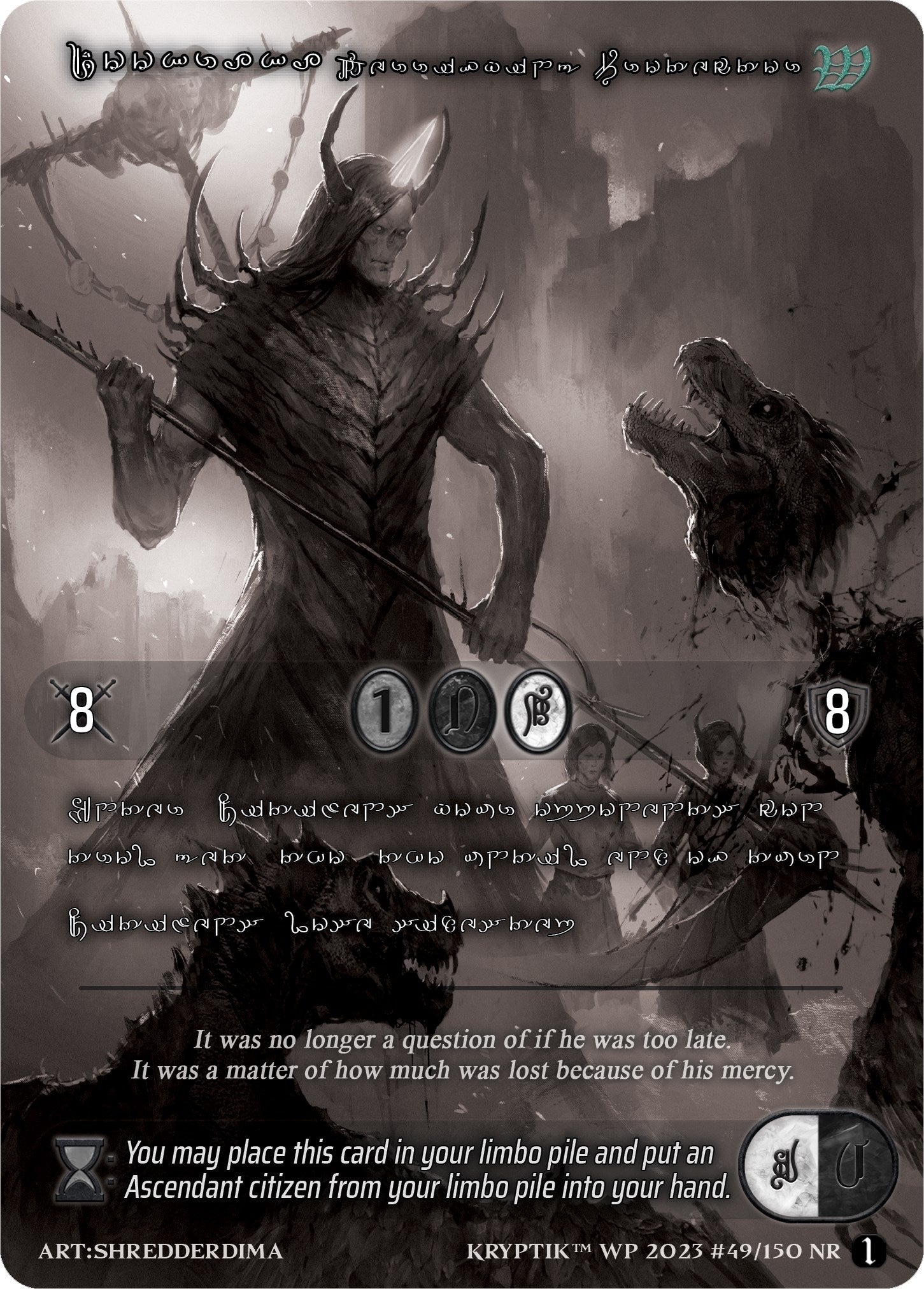 Dookraka Terrifying Protector (Silver Kryptik Language) (49) [KPTGC] - Kryptik TCG Single