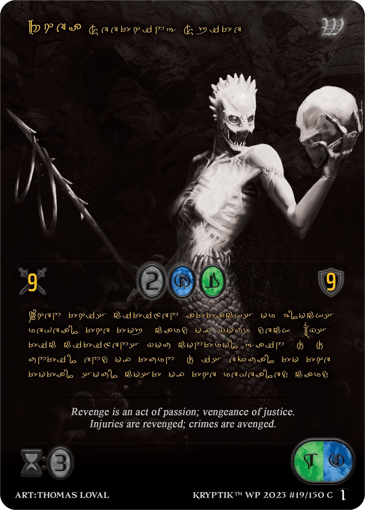 Rhea Seething Spite (Gold Kryptik Language) (19) [KPTGC] - Kryptik TCG Single
