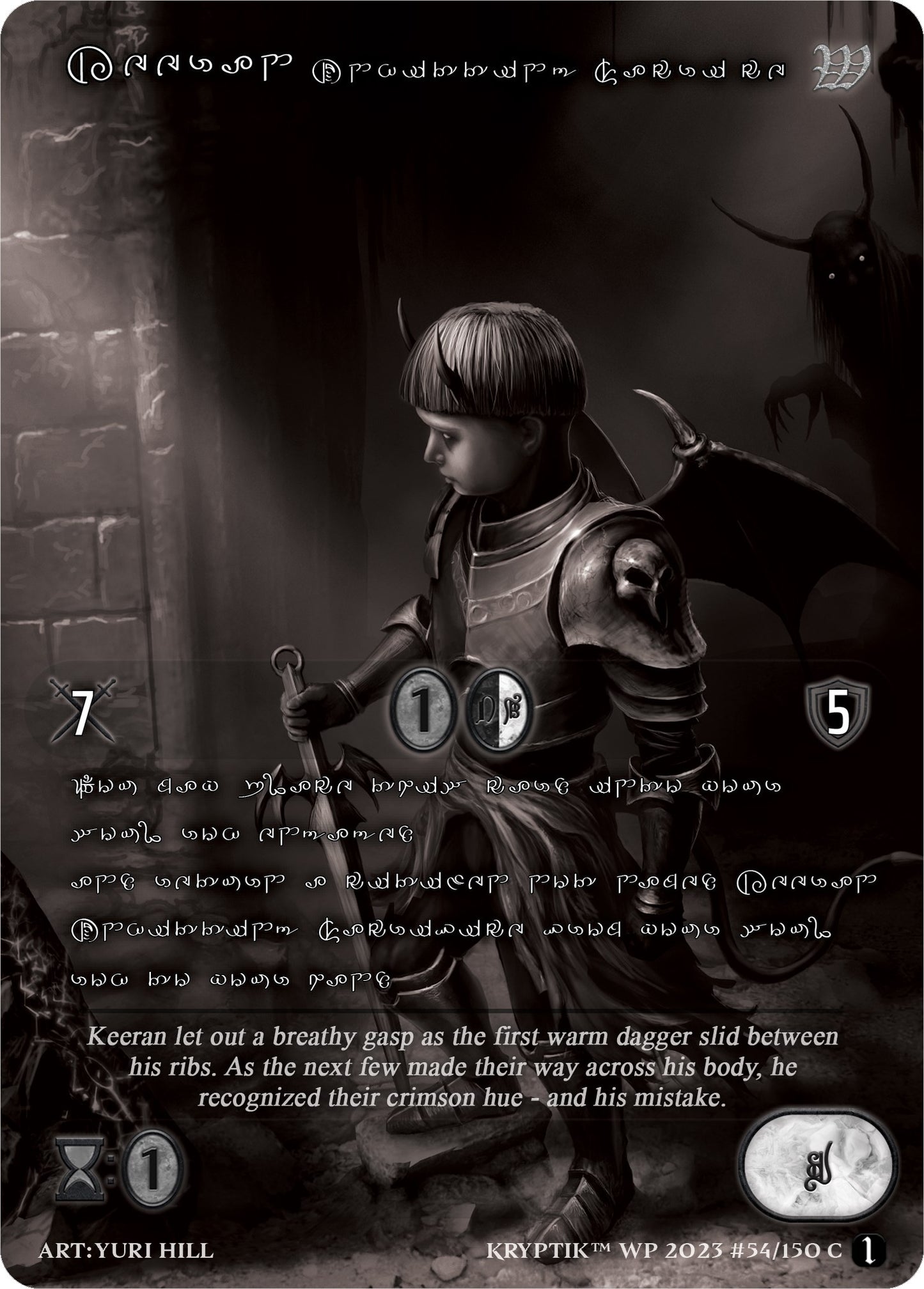 Keeran Unwitting Sacrifice (Silver Kryptik Language) (54) [KPTGC] - Kryptik TCG Single