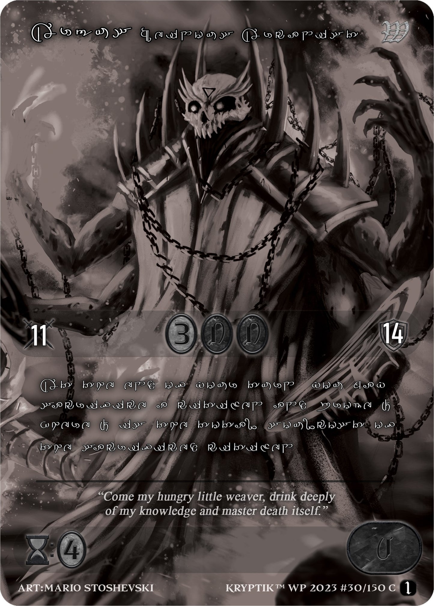 Argus Heinous Arcanist (Silver Kryptik Language) (30) [KPTGC] - Kryptik TCG Single