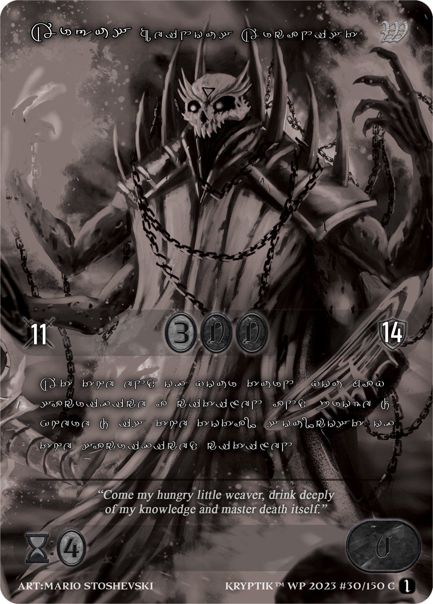 Argus Heinous Arcanist (Silver Kryptik Language) (30) [KPTGC] - Kryptik TCG Single