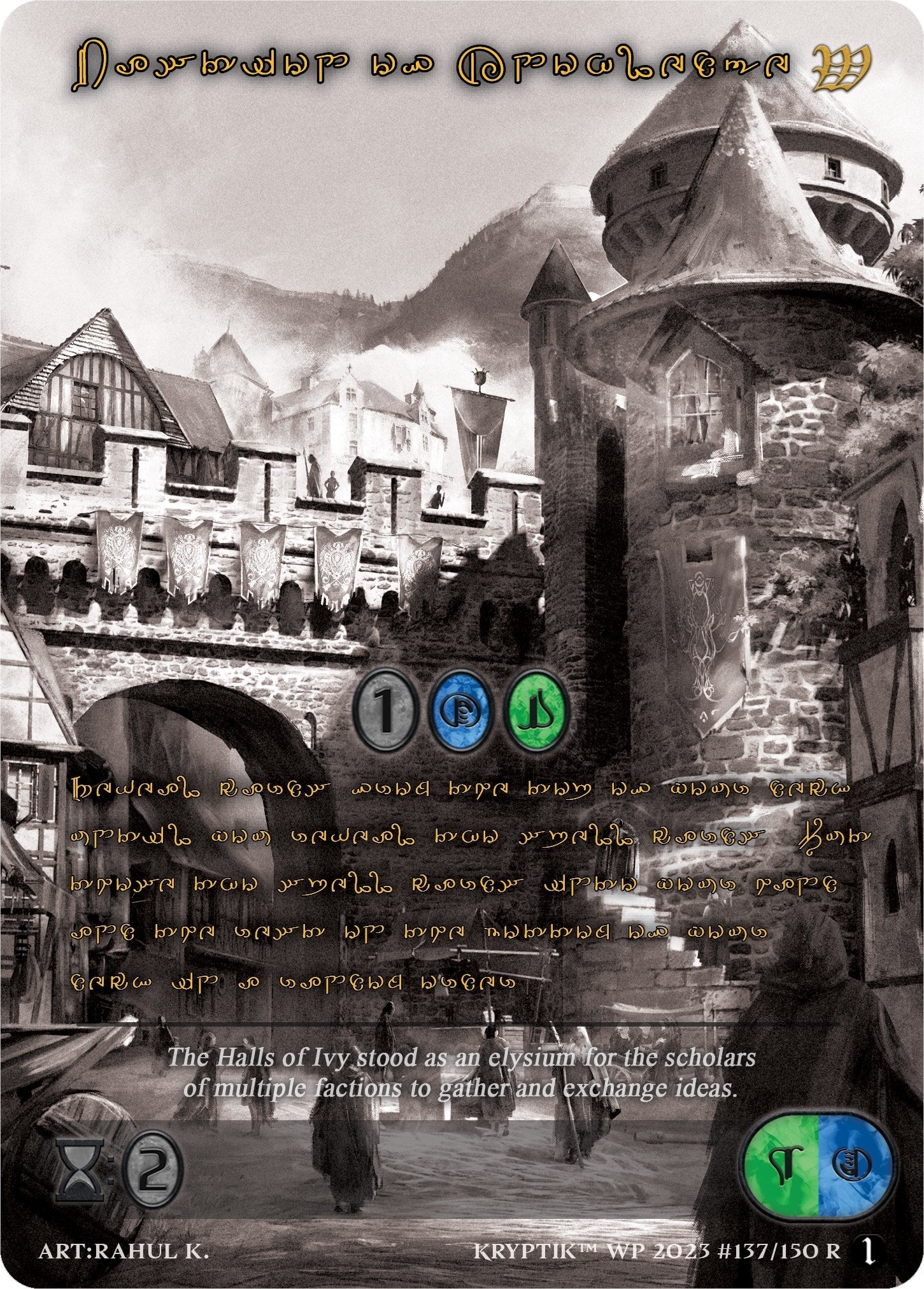 Bastion of Knowledge (Gold Kryptik Language) (137) [KPTGC] - Kryptik TCG Single