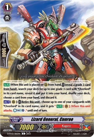 Lizard General Conroe (1186) [D-PV01] - Cardfight Vanguard Single