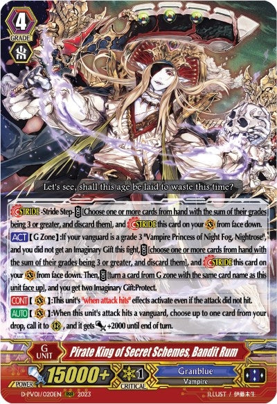 Pirate King of Secret Schemes Bandit Rum (1020) [D-PV01] - Cardfight Vanguard Single