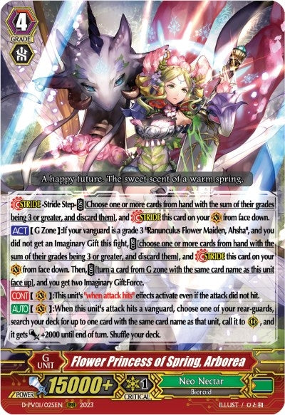 Flower Princess of Spring Arborea (1025) [D-PV01] - Cardfight Vanguard Single