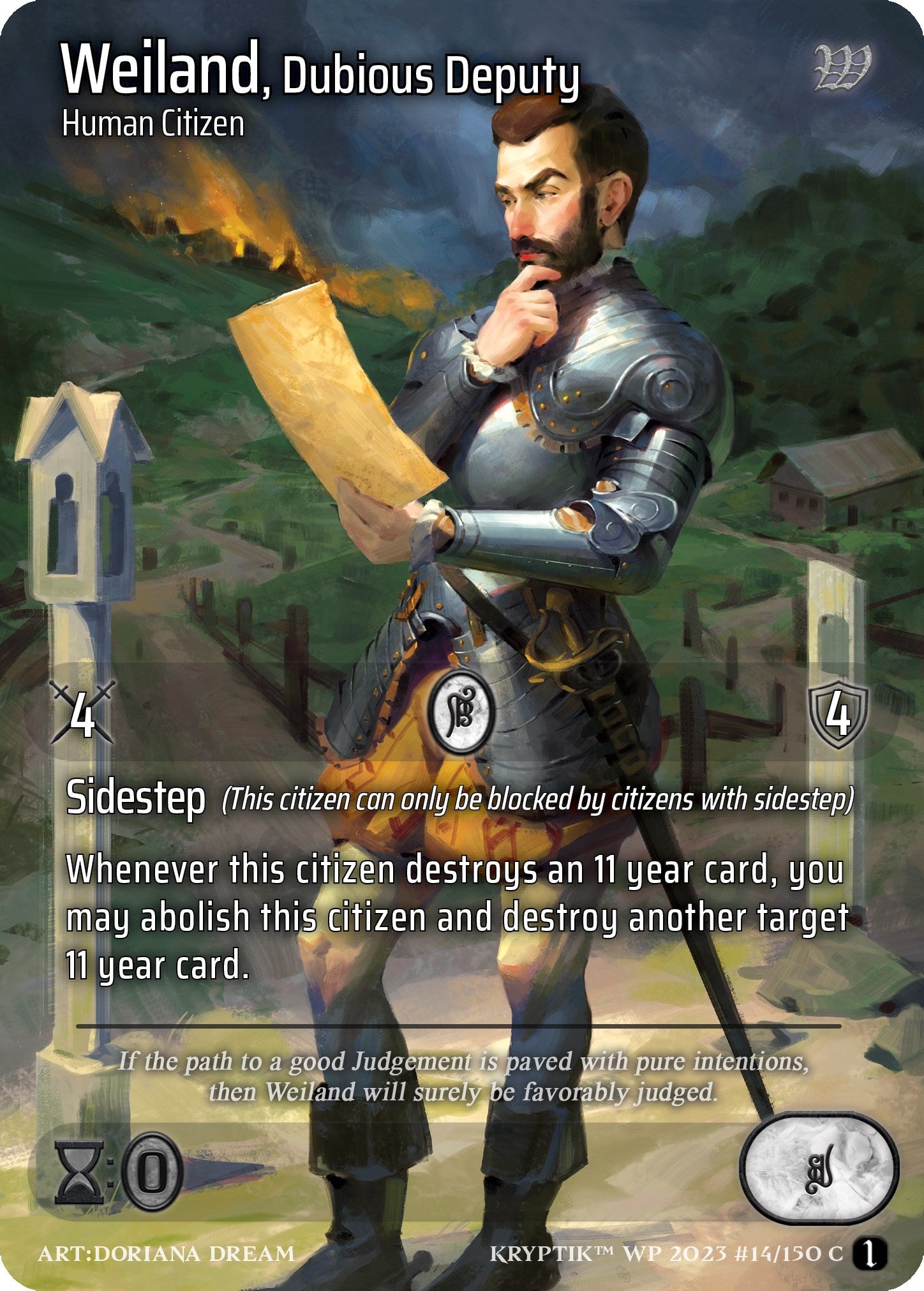 Weiland Dubious Deputy (Cosmo Foil) (14) - Kryptik TCG Single