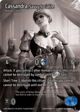 Cassandra Savvy Socialite (Cosmo Foil) (11) [KPTGC] - Kryptik TCG Single