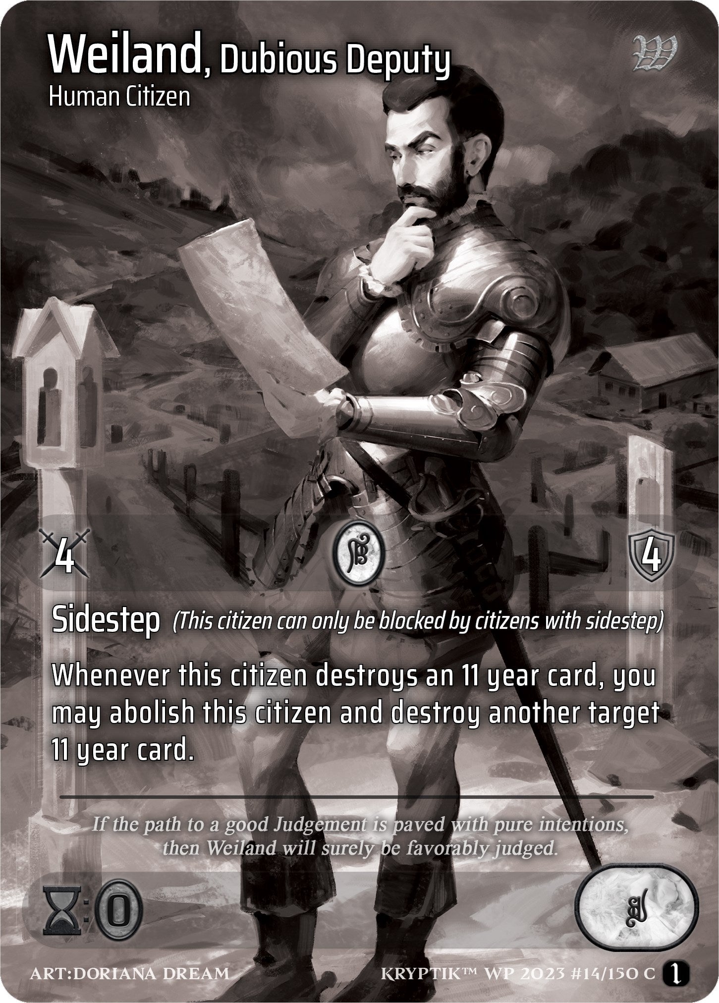 Weiland Dubious Deputy (Cosmo Foil) (14) [KPTGC] - Kryptik TCG Single