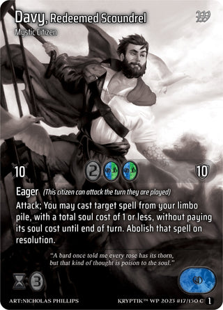 Davy Redeemed Scoundrel (Cosmo Foil) (17) [KPTGC] - Kryptik TCG Single