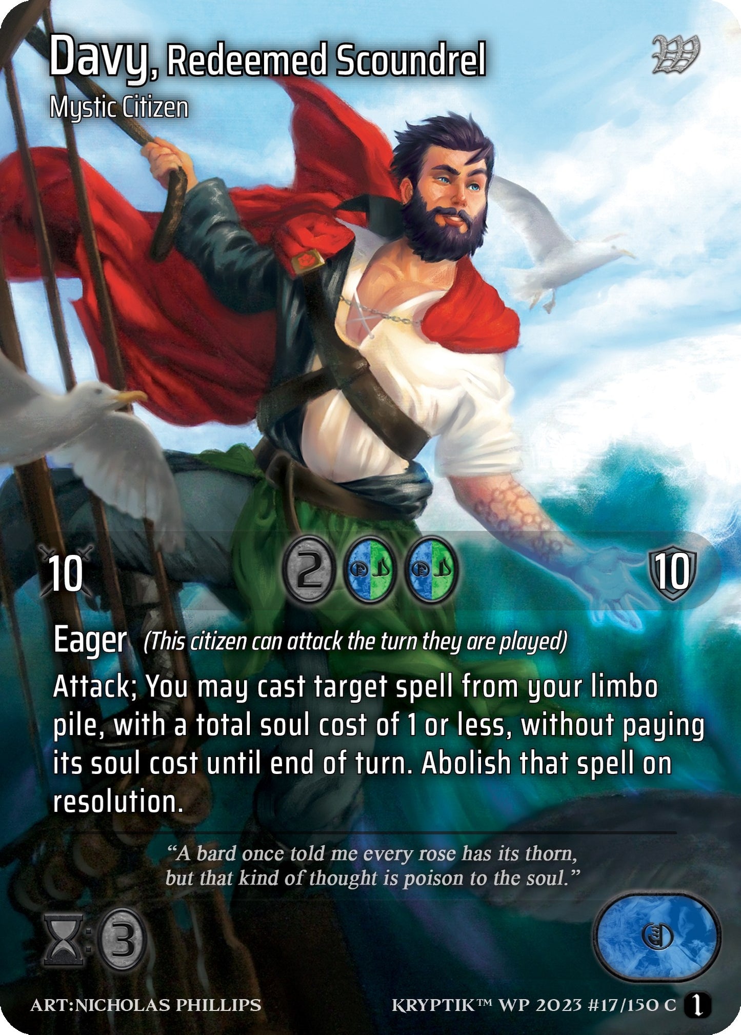 Davy Redeemed Scoundrel (Cosmo Foil) (17) - Kryptik TCG Single