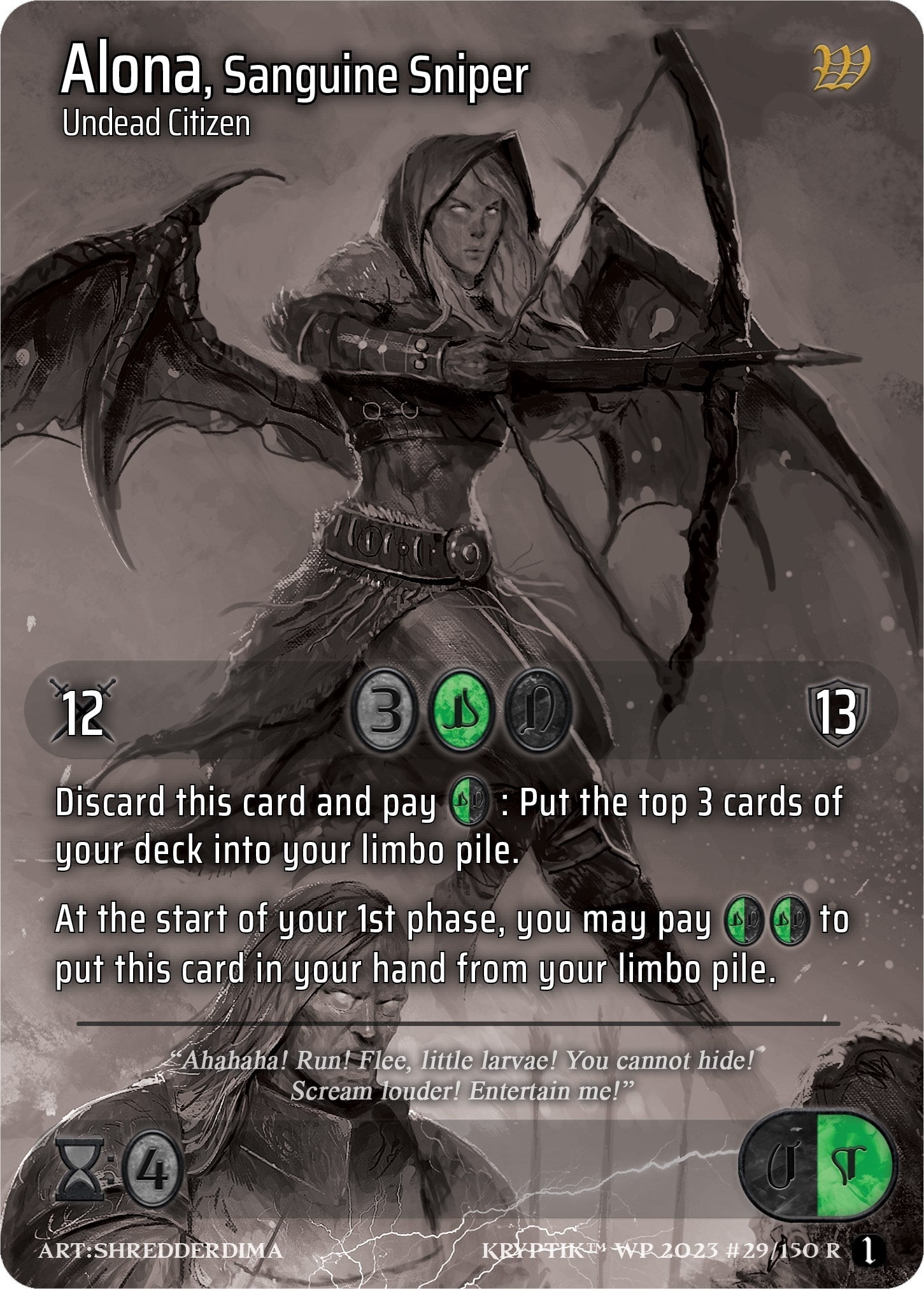 Alona Sanguine Sniper (Cosmo Foil) (29) [KPTGC] - Kryptik TCG Single