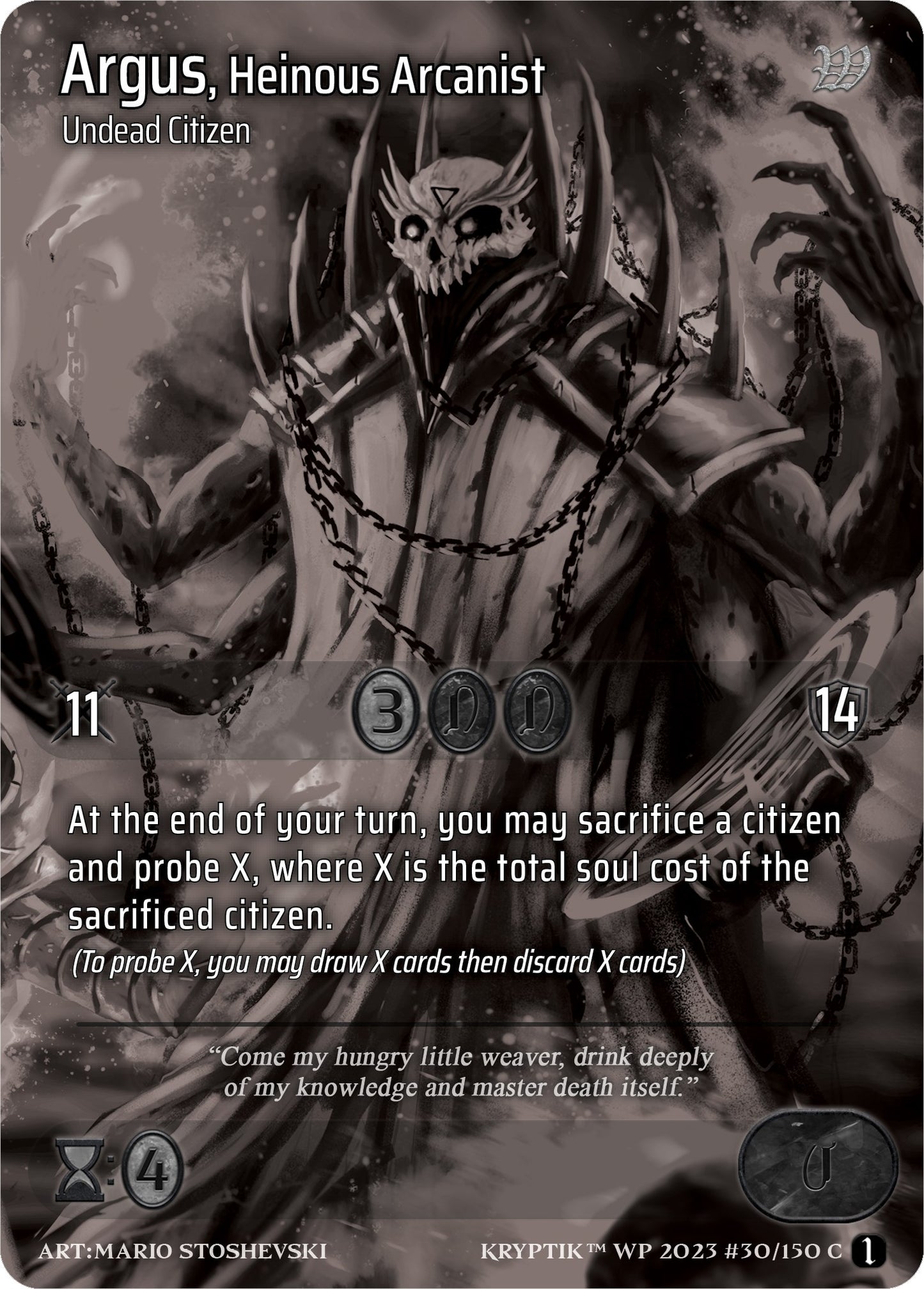 Argus Heinous Arcanist (Cosmo Foil) (30) [KPTGC] - Kryptik TCG Single