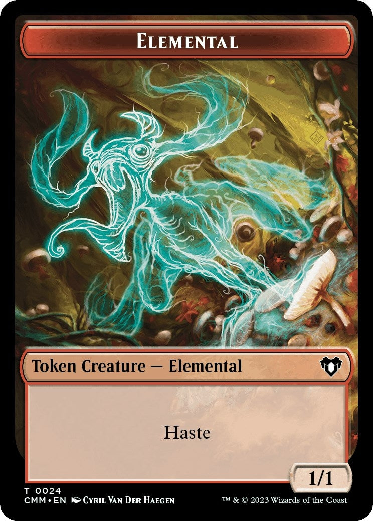 Elemental (0024) // Construct (0041) Double-Sided Token (0) [CMM] - MTG Single