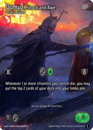 Dumuzi Shock and Awe (Cosmo Foil) (35) - Kryptik TCG Single