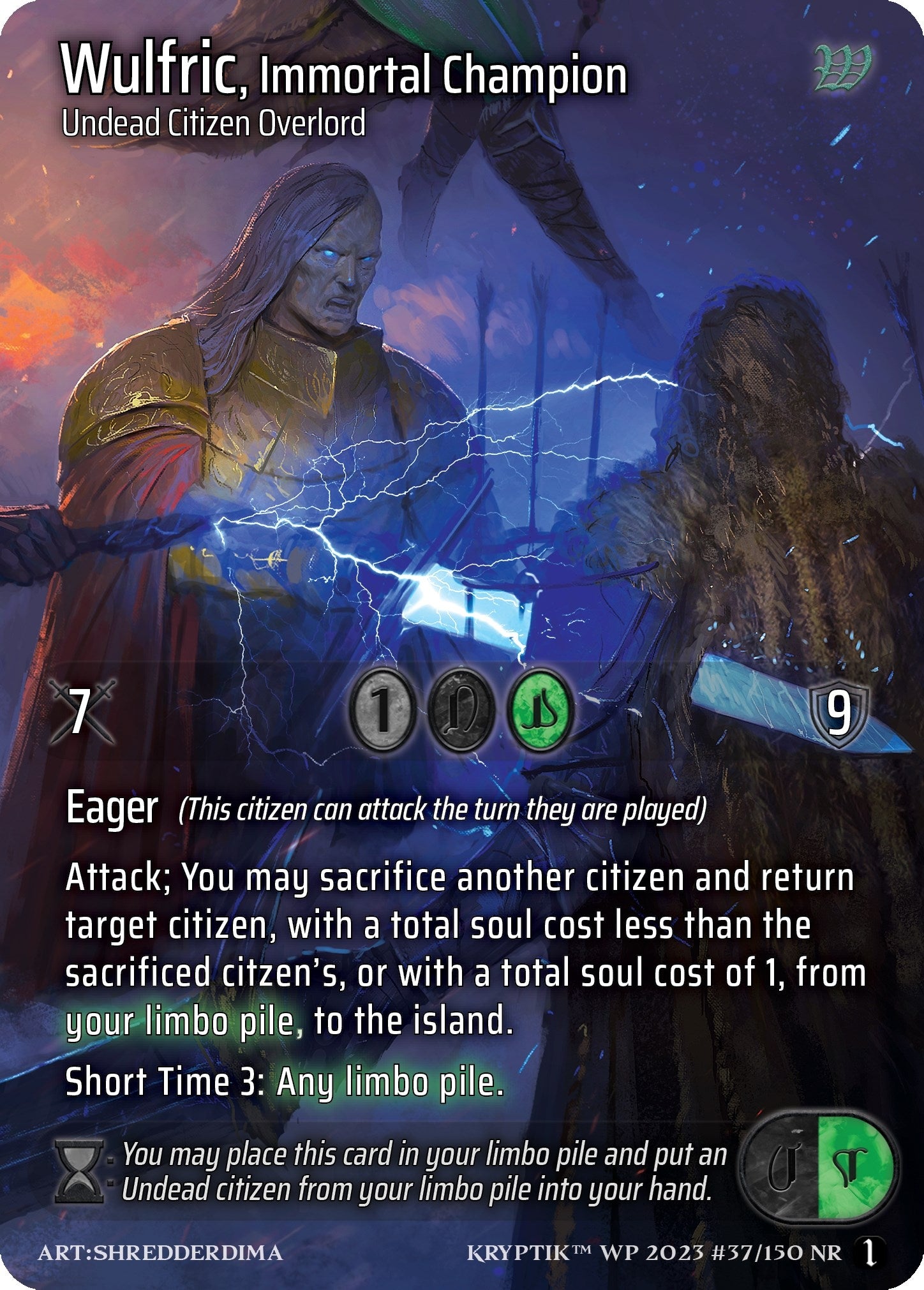 Wulfric Immortal Champion (Cosmo Foil) (37) - Kryptik TCG Single