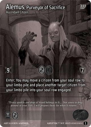 Alemus Purveyor of Sacrifice (Cosmo Foil) (50) [KPTGC] - Kryptik TCG Single