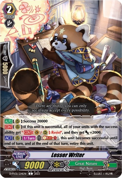 Lesser Writer (1214) [D-PV01] - Cardfight Vanguard Single