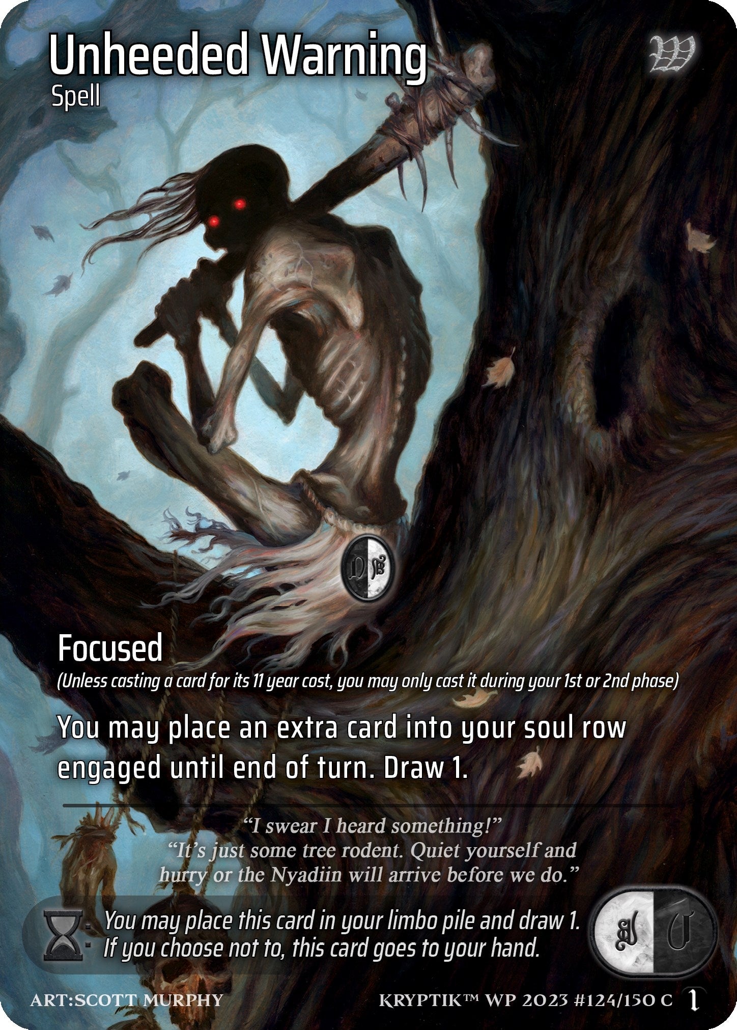 Unheeded Warning (Cosmo Foil) (124) - Kryptik TCG Single