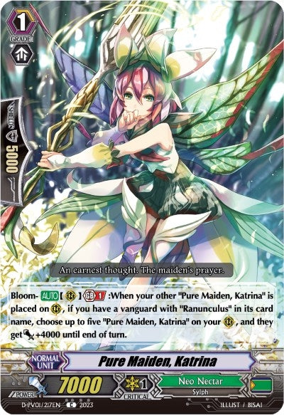 Pure Maiden Katrina (1217) [D-PV01] - Cardfight Vanguard Single