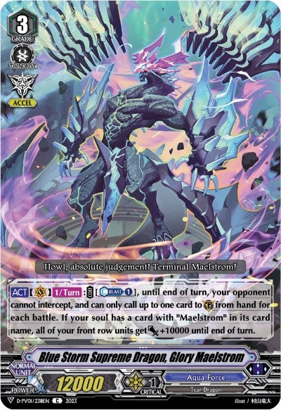 Blue Storm Supreme Dragon Glory Maelstrom (1238) [D-PV01] - Cardfight Vanguard Single