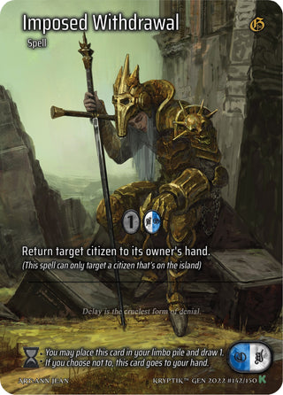 Imposed Withdrawal (Full Art) (142) [KPT] - Kryptik TCG Single