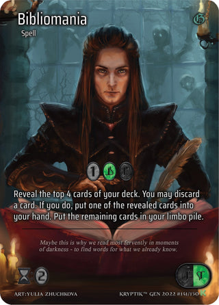 Bibliomania (Full Art) (141) [KPT] - Kryptik TCG Single