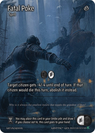 Fatal Poke (Full Art) (137) [KPT] - Kryptik TCG Single