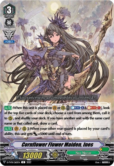 Cornflower Flower Maiden Ines (1265) [D-PV01] - Cardfight Vanguard Single