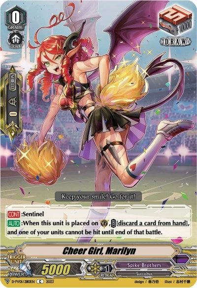 Cheer Girl Marilyn (1280) [D-PV01] - Cardfight Vanguard Single