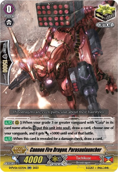 Cannon Fire Dragon Parasaulauncher (1037) [D-PV01] - Cardfight Vanguard Single
