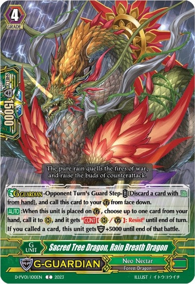 Sacred Tree Dragon Rain Breath Dragon (1100) [D-PV01] - Cardfight Vanguard Single