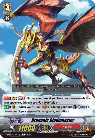 Dragonic Blademaster (1107) [D-PV01] - Cardfight Vanguard Single