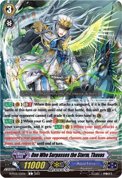 One Who Surpasses the Storm Thavas (1121) [D-PV01] - Cardfight Vanguard Single