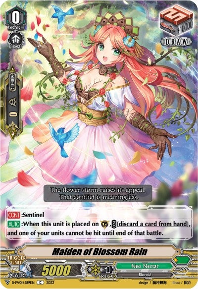 Maiden of Blossom Rain (1289) [D-PV01] - Cardfight Vanguard Single