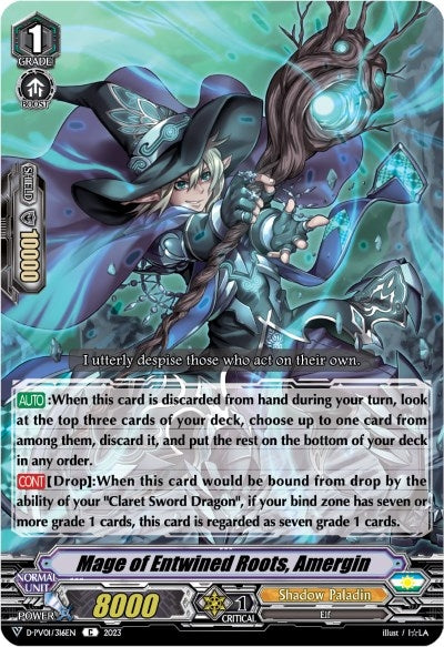 Mage of Entwined Roots Amergin (1316) [D-PV01] - Cardfight Vanguard Single