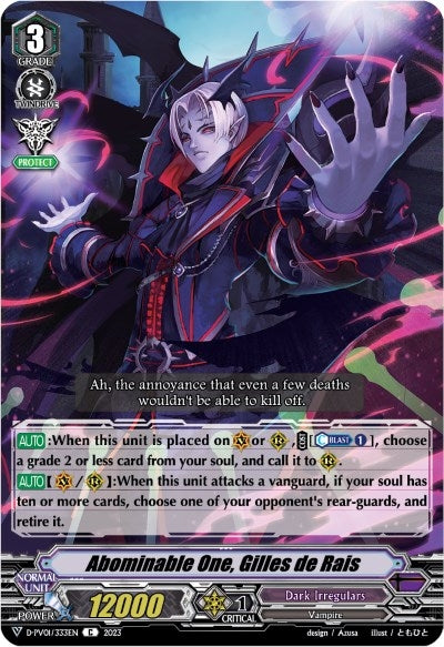 Abominable One Gilles de Rais (1333) [D-PV01] - Cardfight Vanguard Single