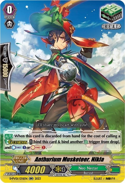 Anthurium Musketeer Nikla (1076) [D-PV01] - Cardfight Vanguard Single