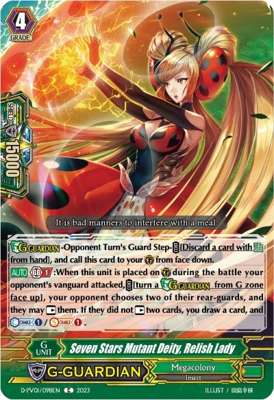 Seven Stars Mutant Deity Relish Lady (1098) [D-PV01] - Cardfight Vanguard Single