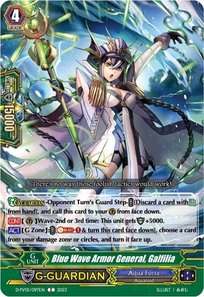 Blue Wave Armor General Galfilia (1097) [D-PV01] - Cardfight Vanguard Single