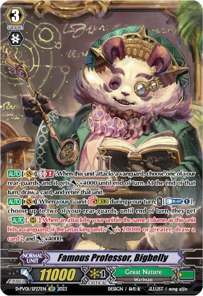 Famous Professor Bigbelly (SP) (127) [D-PV01] - Cardfight Vanguard Single