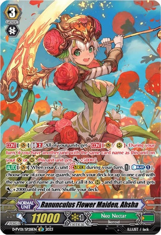 Ranunculus Flower Maiden Ahsha (128) [D-PV01] - Cardfight Vanguard Single