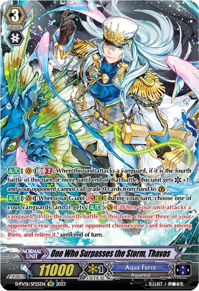 One Who Surpasses the Storm Thavas (SP) (125) [D-PV01] - Cardfight Vanguard Single