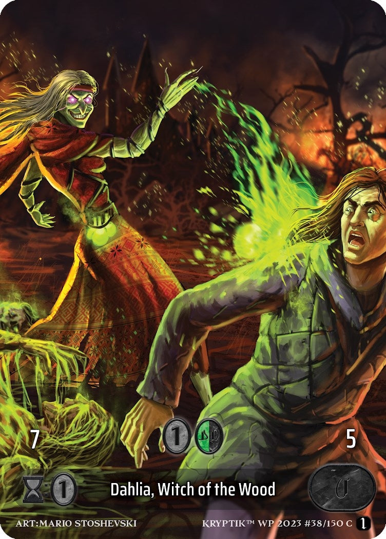 Dahlia Witch of the Wood (Box Topper) (Glass Foil) (38) - Kryptik TCG Single